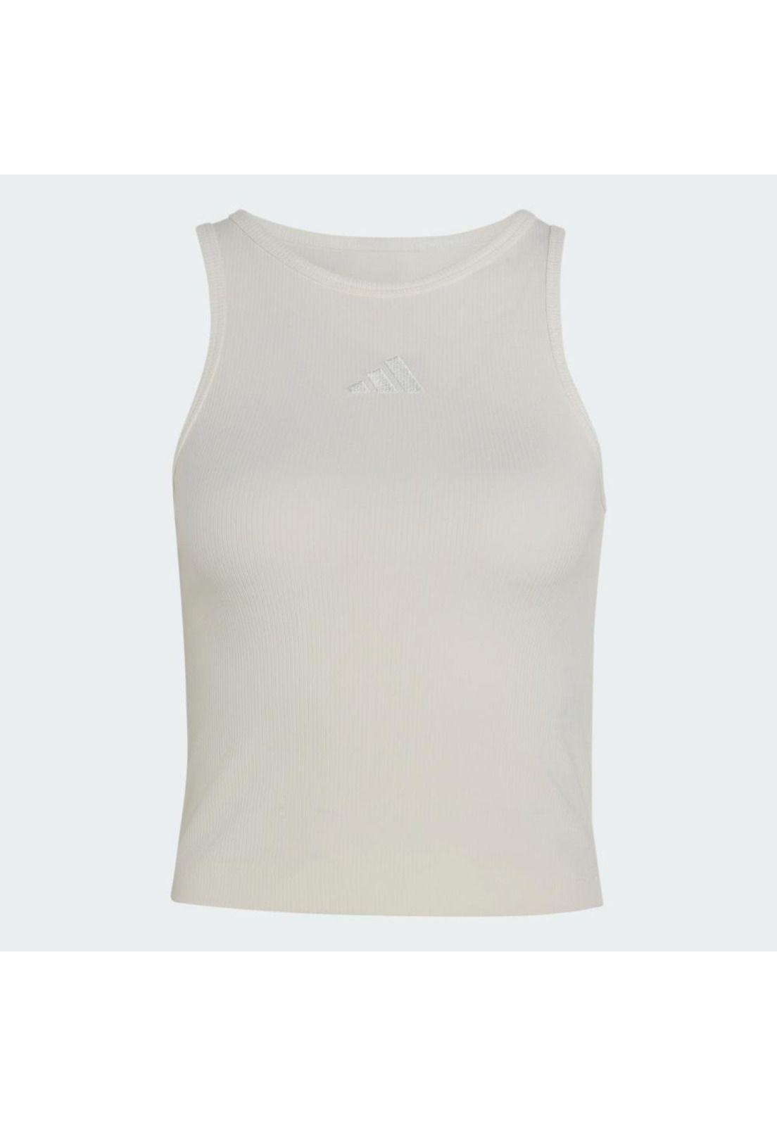 Polera adidas Mujer sin Mangas Acanalada Kit Logo Pequeño-1