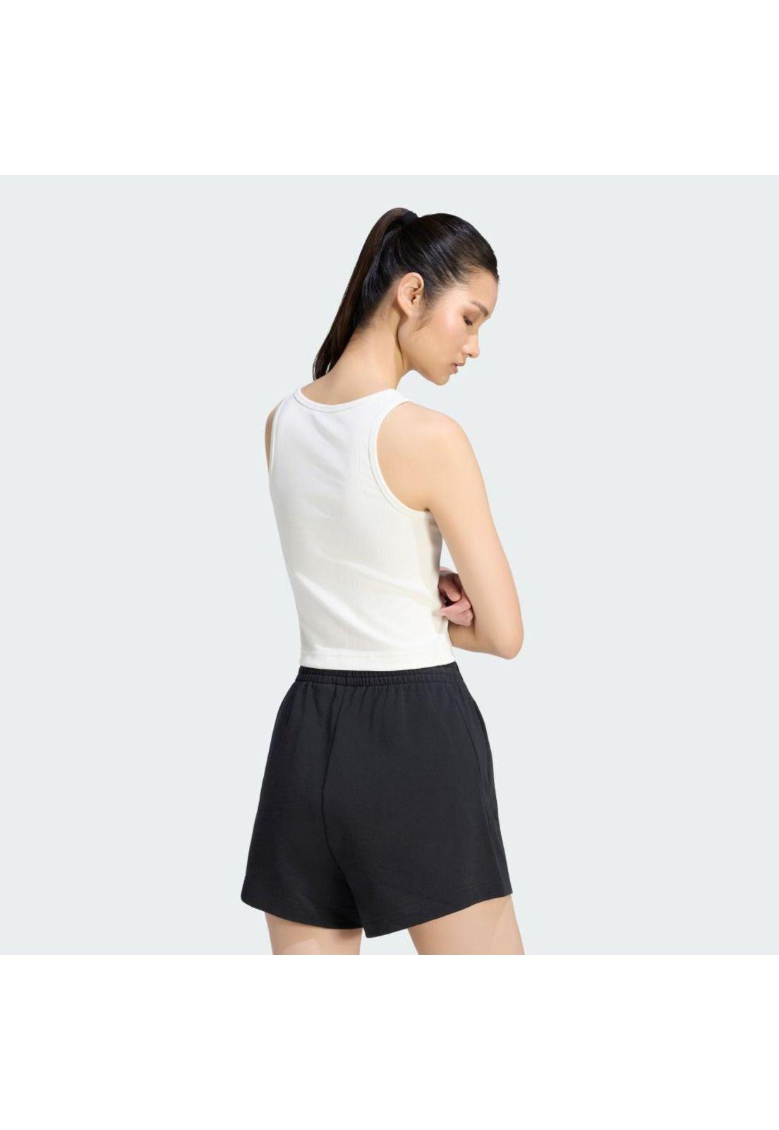 Polera adidas Mujer sin Mangas Acanalada Kit Logo Pequeño-2