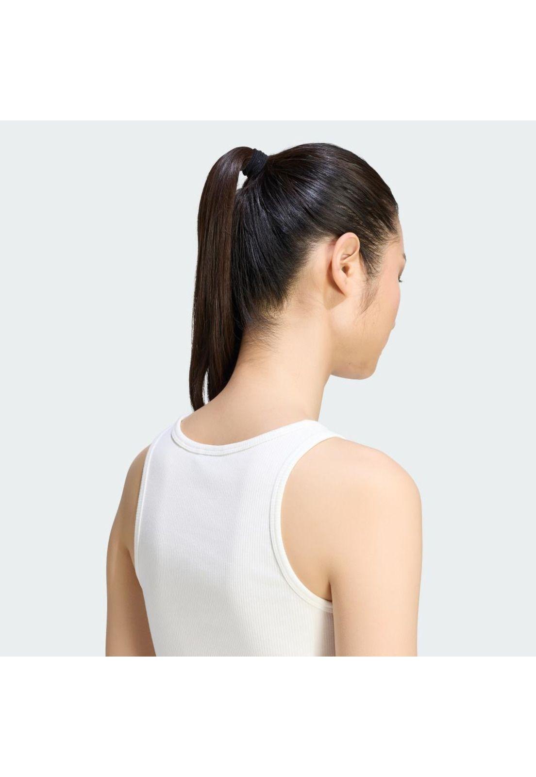Polera adidas Mujer sin Mangas Acanalada Kit Logo Pequeño-5