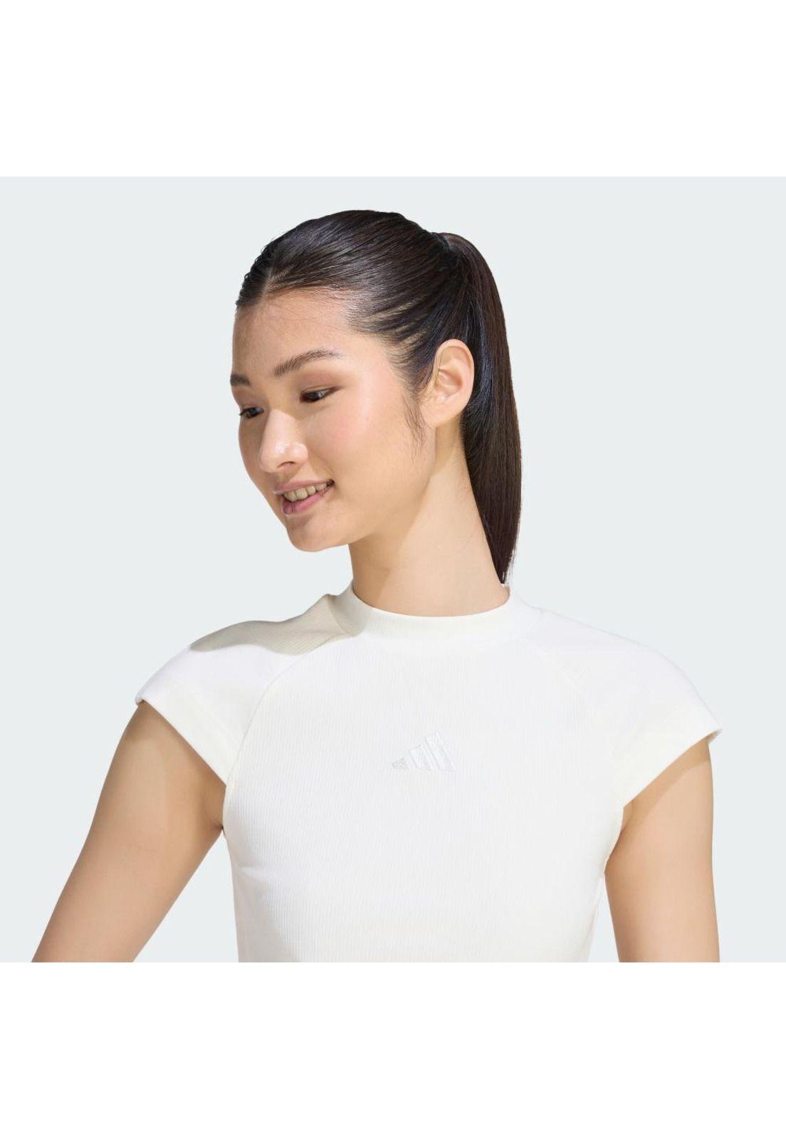 Polera adidas Mujer KIT Logo Pequeño Acanalada-4