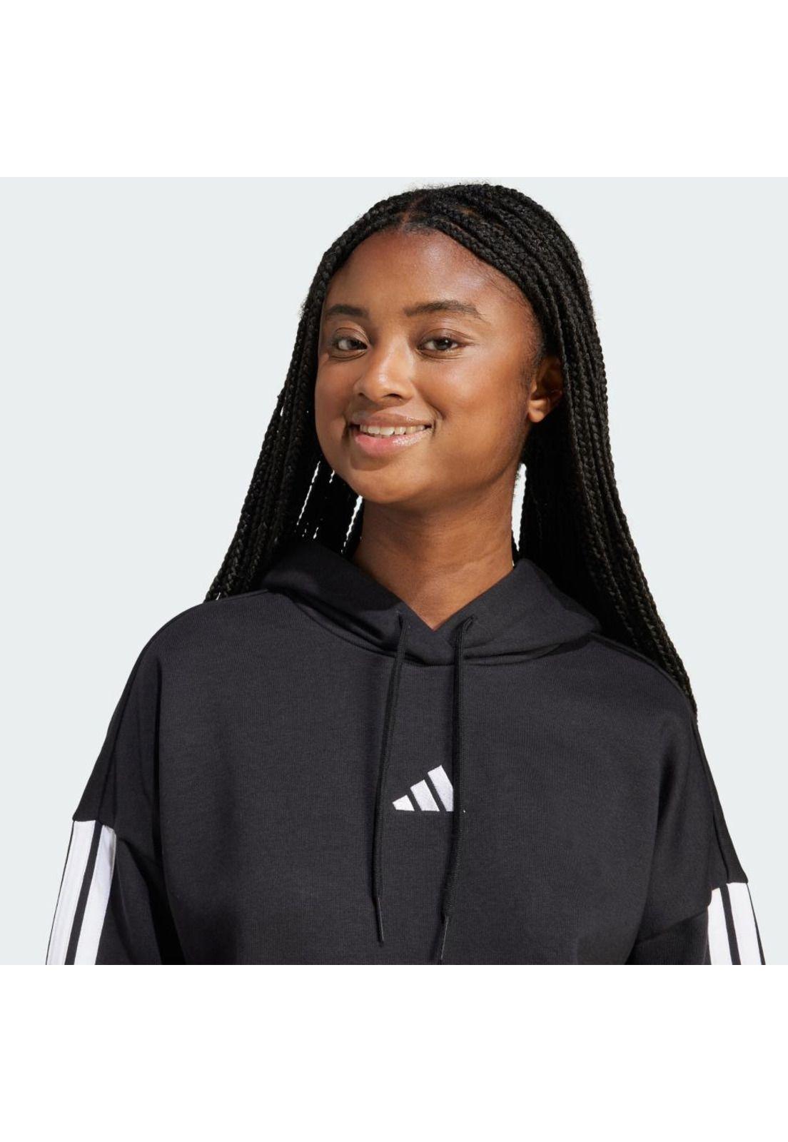 Polerón adidas con Capucha Essentials 3 TIRAS Tela Fleece-4