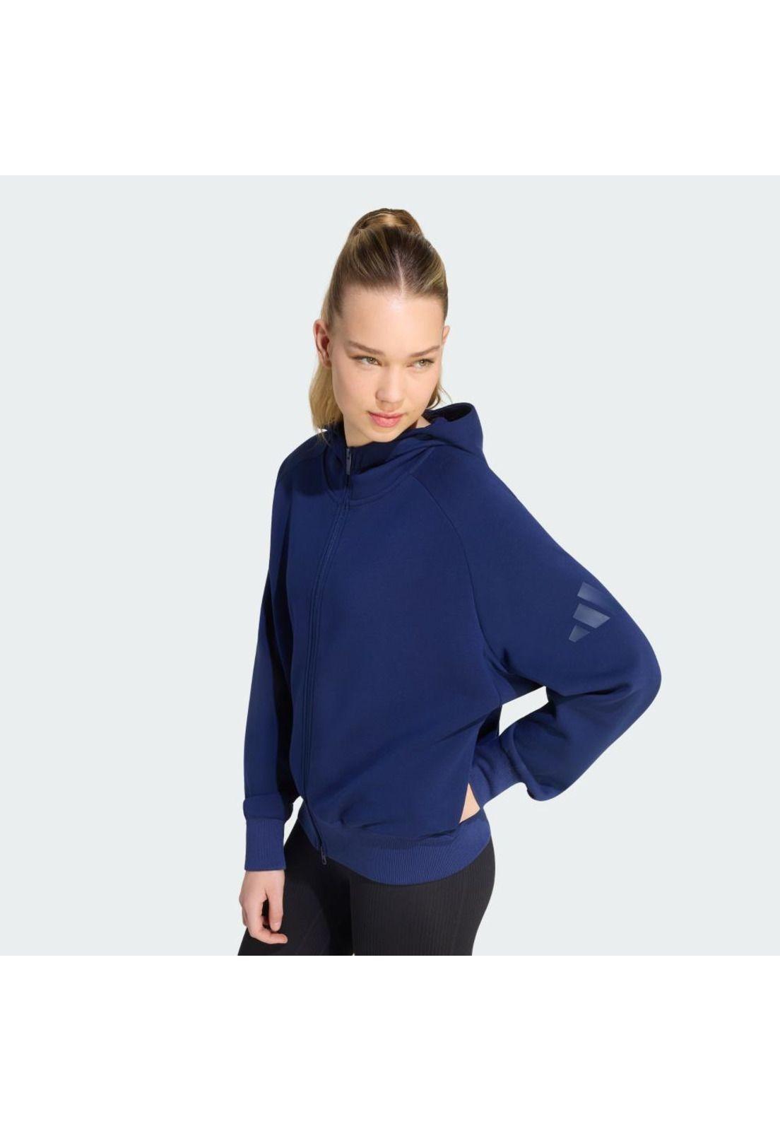 Polerón adidas Mujer CON GORRO SOFT LUX CIERRE-4
