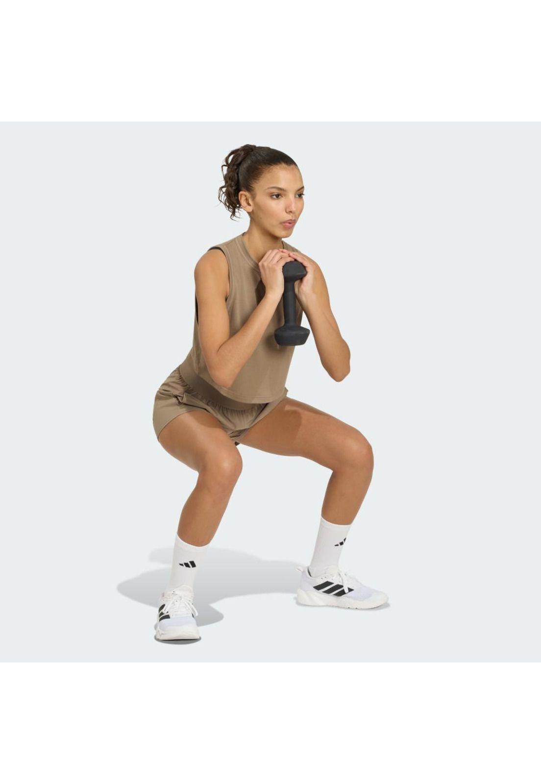Polera adidas Mujer sin mangas para entrenar Essentials Boxy-3