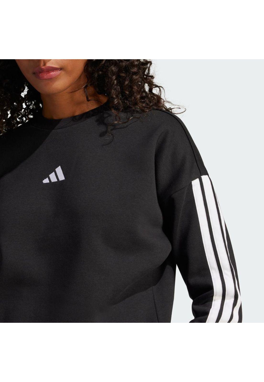 Polerón adidas Mujer Essentials de Tela fleece 3 Tiras-4