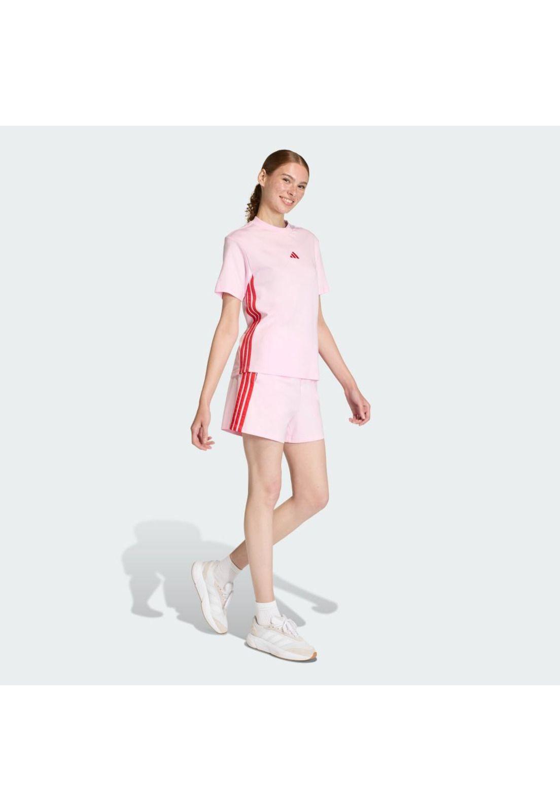 Short adidas Mujer de algodón Essentials 3 Tiras-3