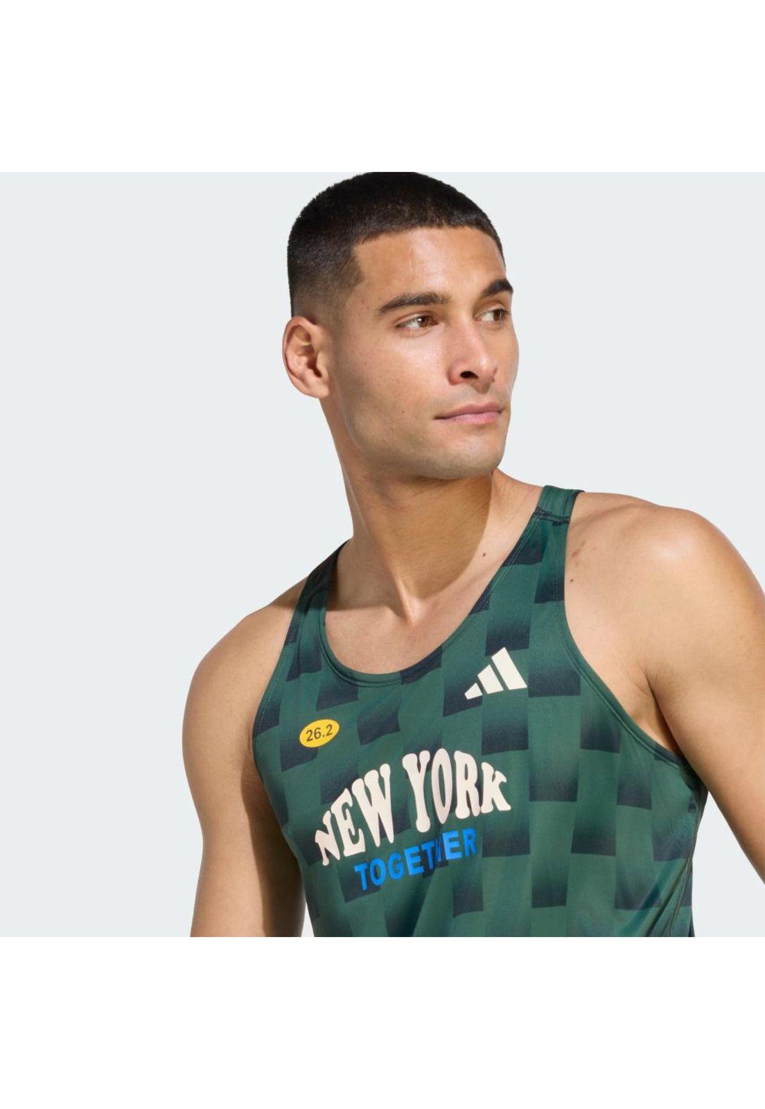 Polera adidas Hombre sin Mangas de Running adizero NYC-5
