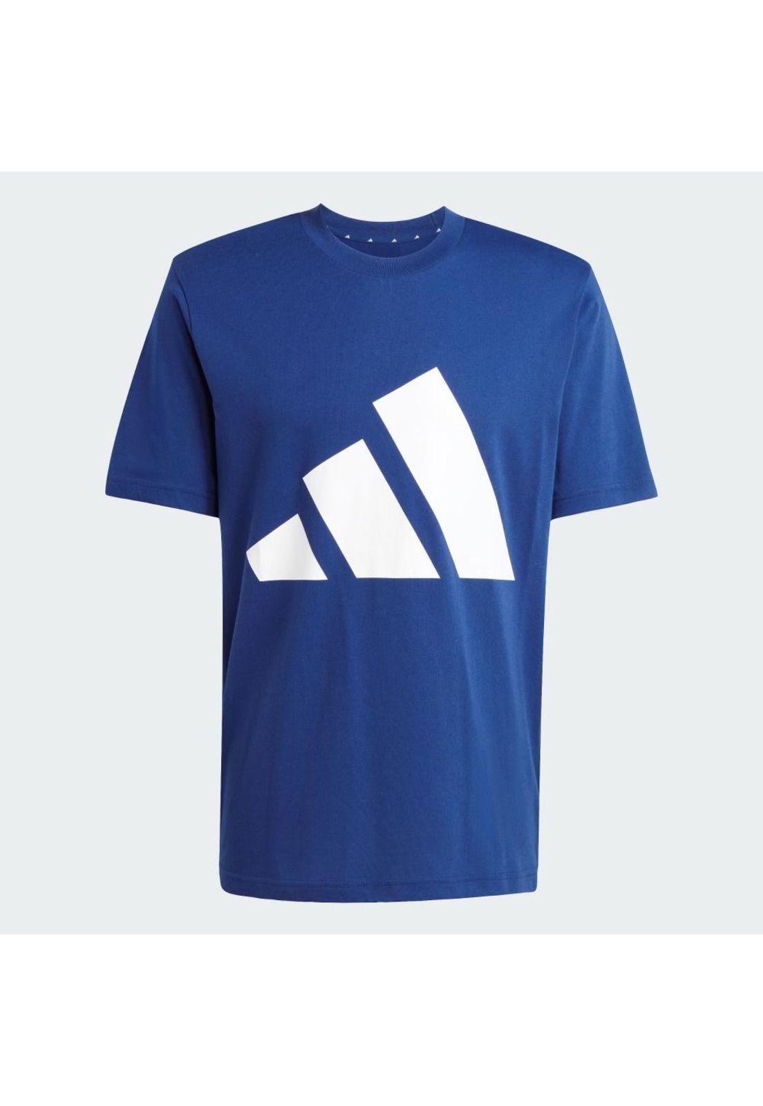 Polera adidas Hombre Essentials Logo Grande Azul-1