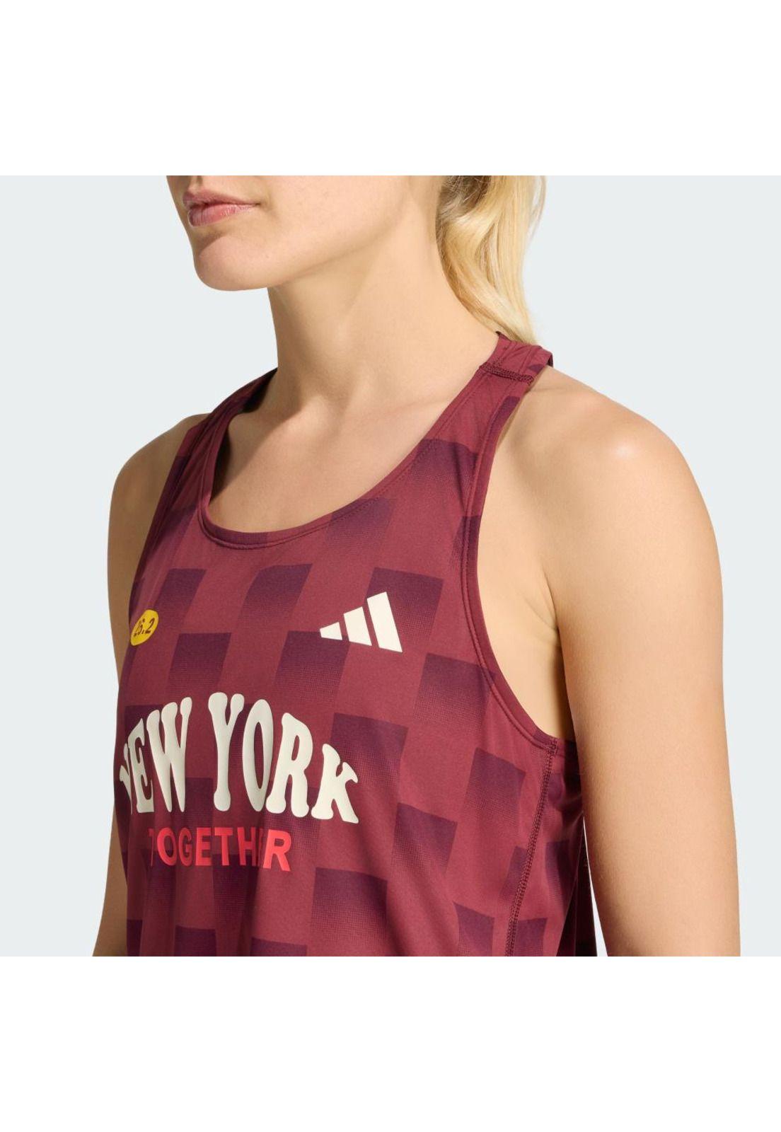 Polera adidas Mujer sin Mangas de Running adizero NYC-4