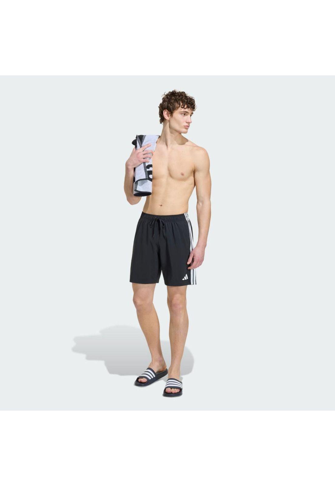 Traje de baño adidas Hombre Shorts Natación 3 Tiras 8"-3