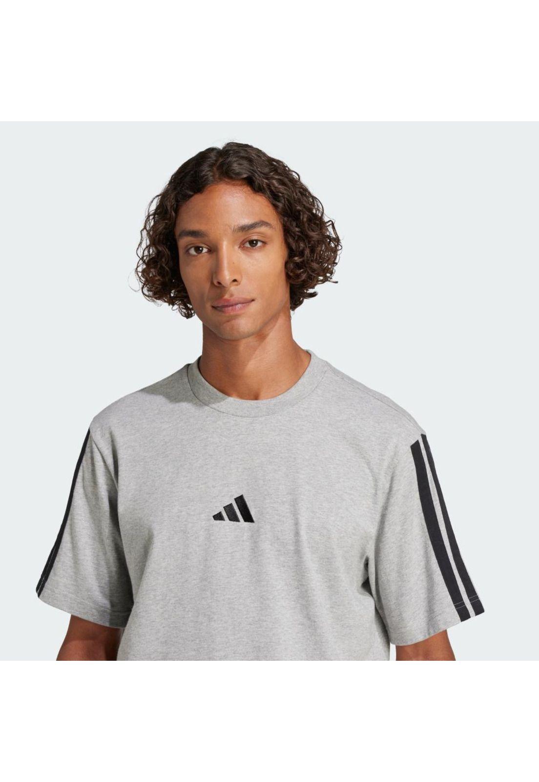 Polera adidas Playera Essentials 3 Franjas Tejido Jersey-4