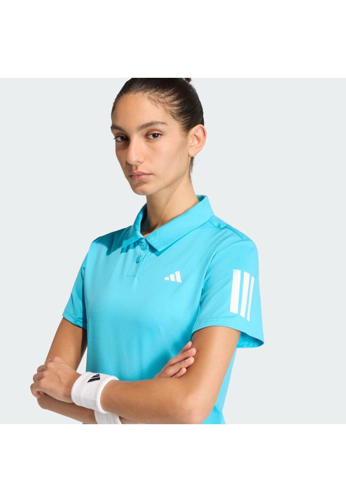Polera adidas Mujer Polo Club de Tenis Climacol 3 Tiras-4