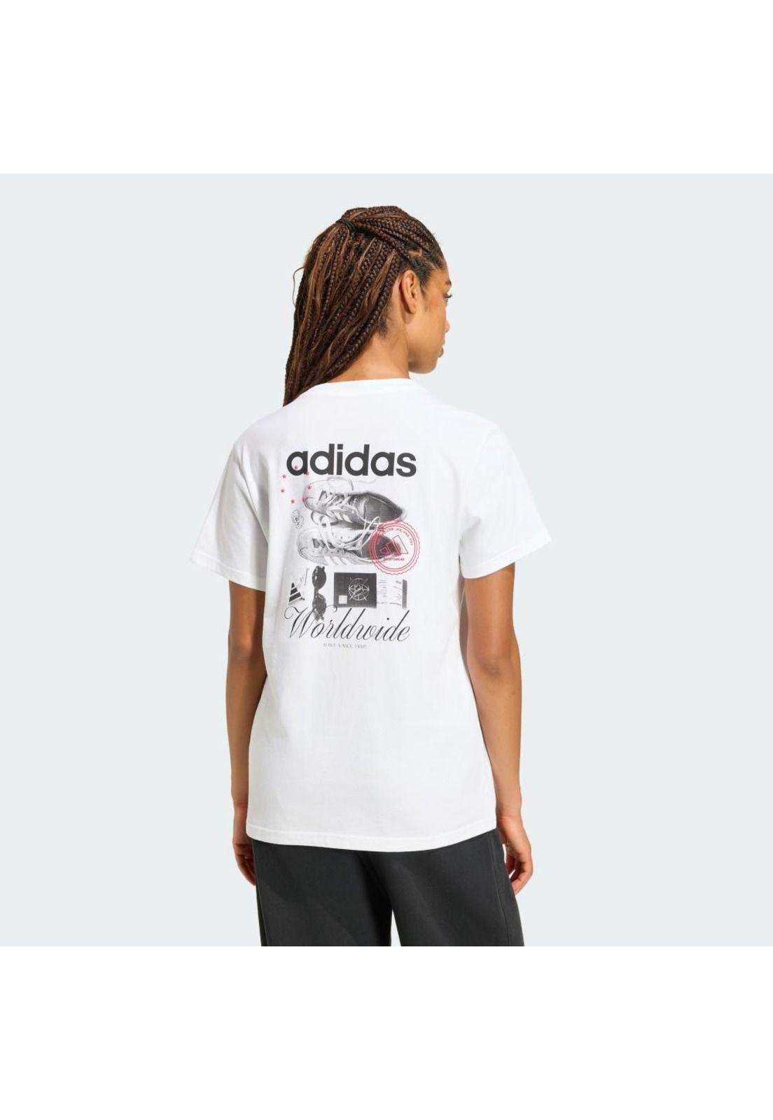 Polera adidas Mujer Holgada Estampada Travel-2