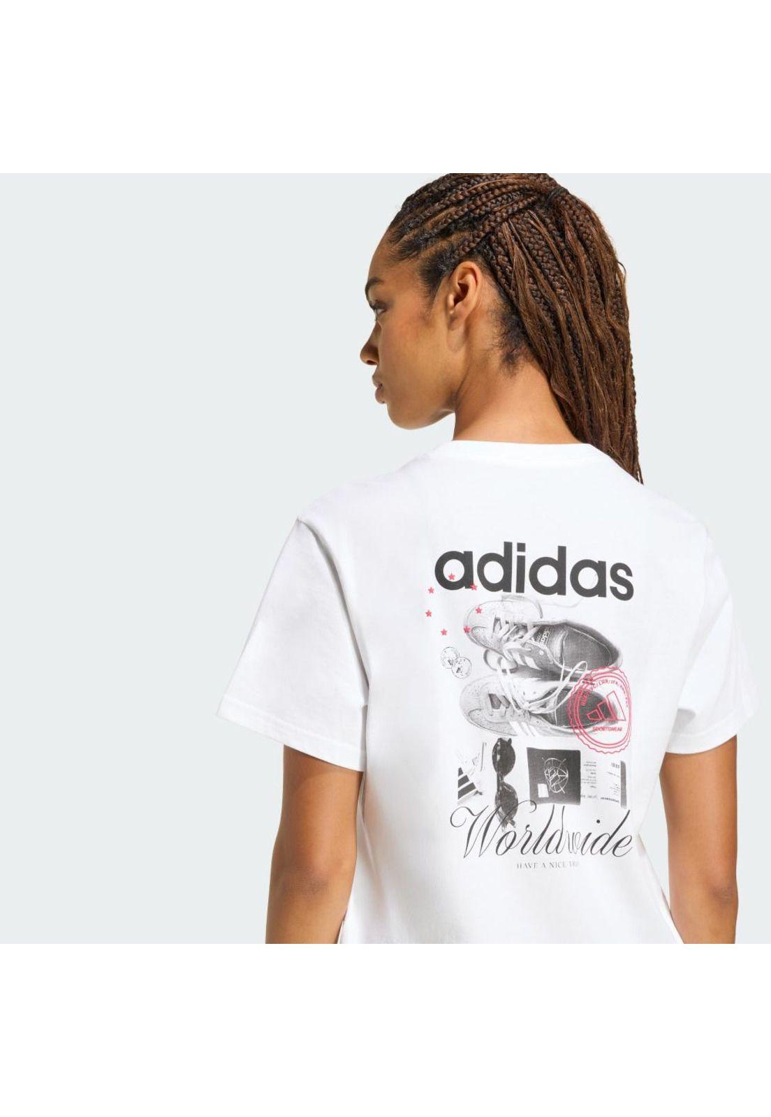 Polera adidas Mujer Holgada Estampada Travel-5