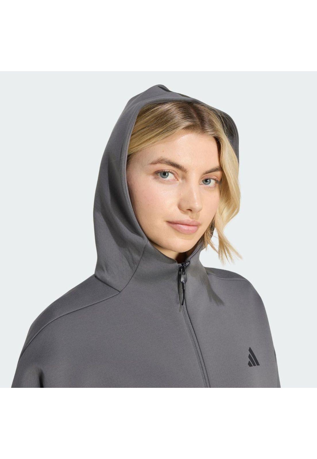 Polerón adidas Mujer con Gorro Z.N.E. Cierre Frontal-4