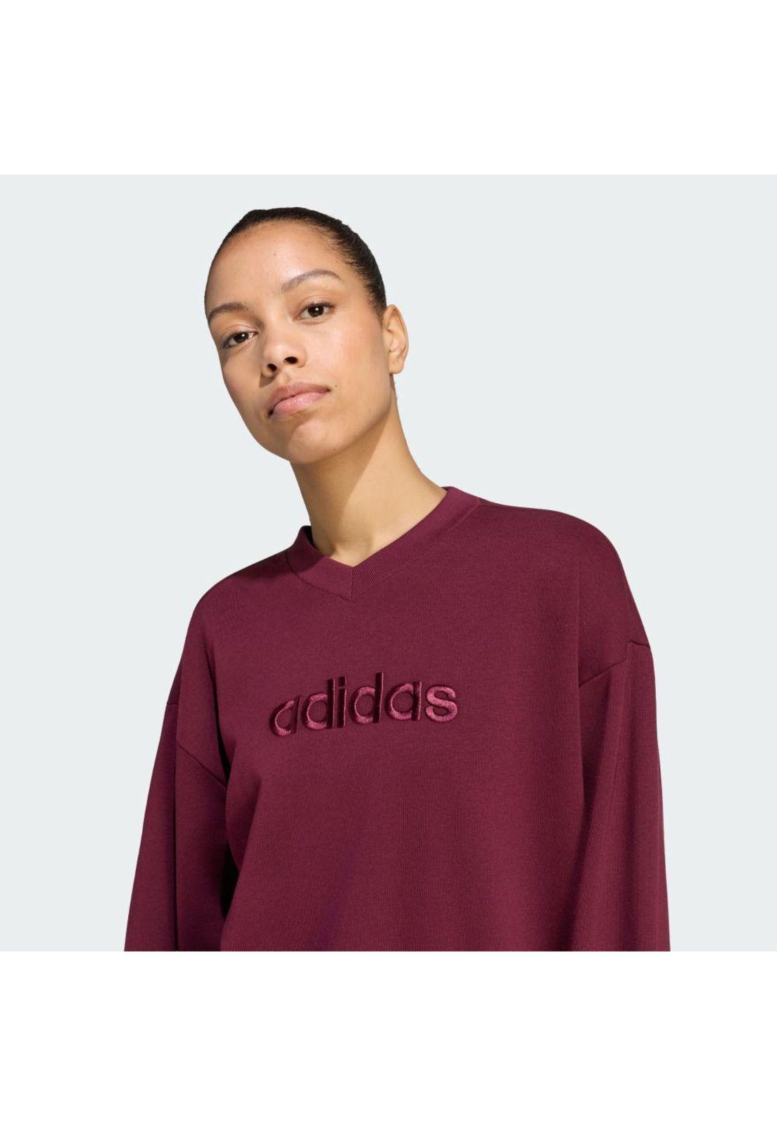 Polerón adidas Mujer Seasonal Essentials Satén Cuello en V-4