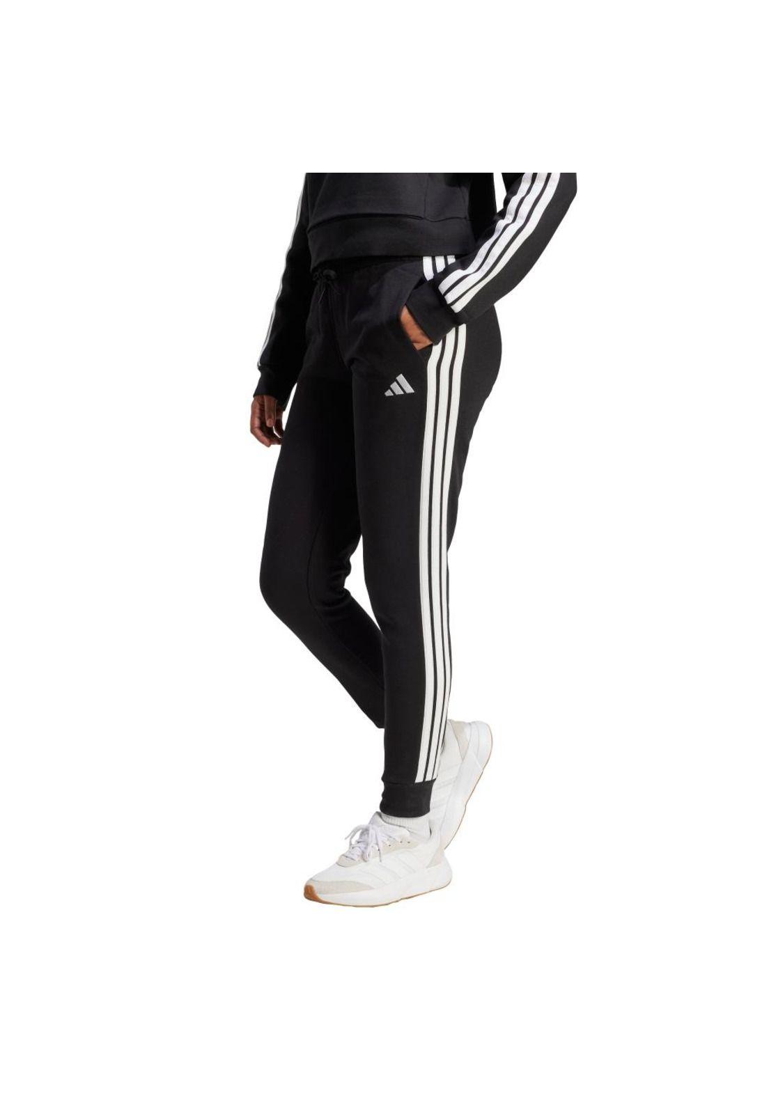 Pantalón adidas Essentials 3 Tiras de Tela Fleece Ceñido-0