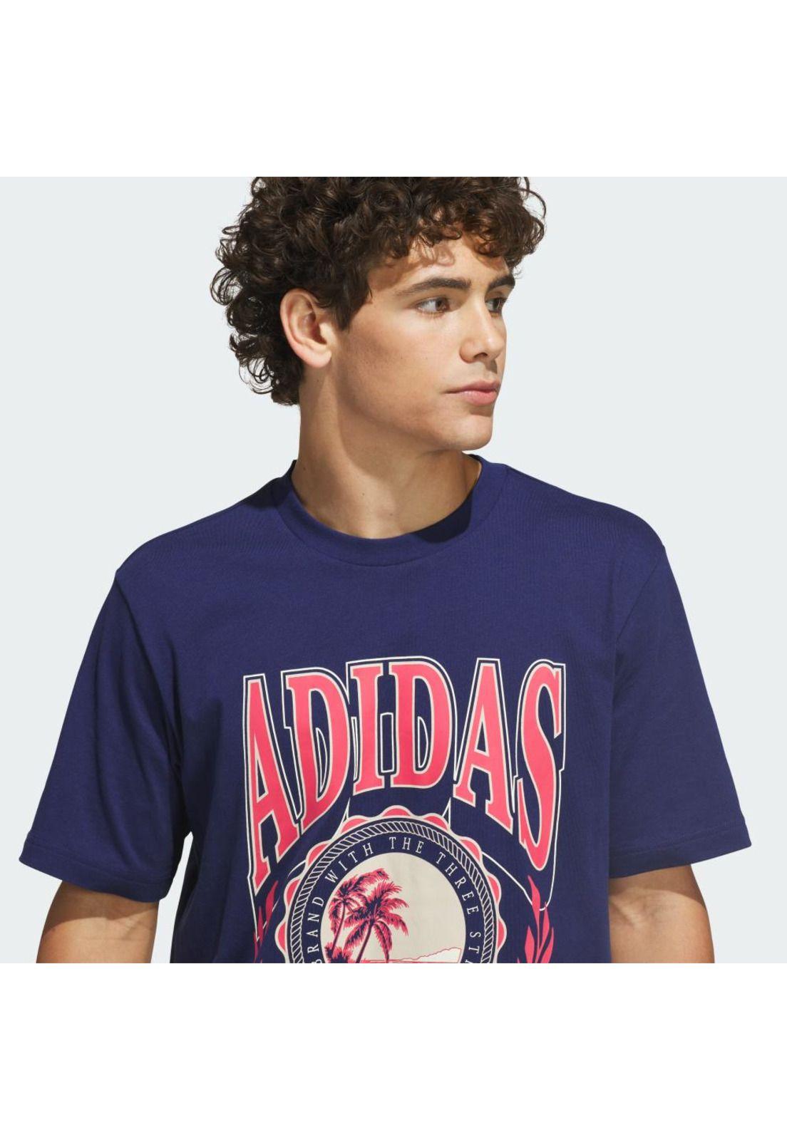Polera adidas Hombre Estampada Varsity Crest-4
