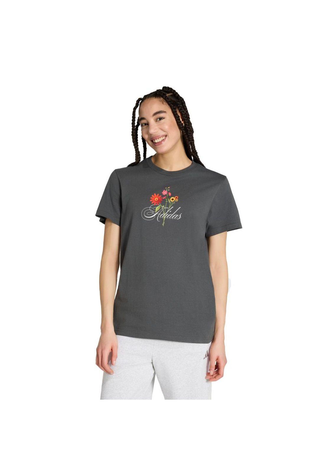 Polera adidas Mujer Estampado Floral Ajuste Holgado-0