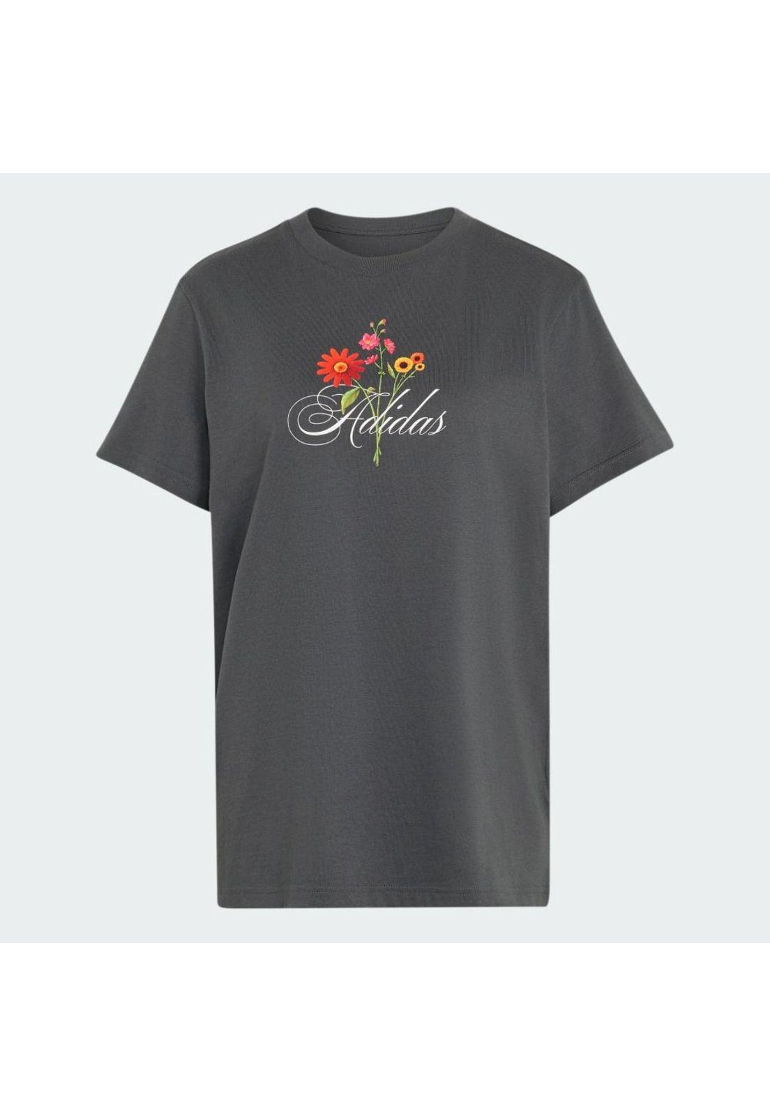 Polera adidas Mujer Estampado Floral Ajuste Holgado-1