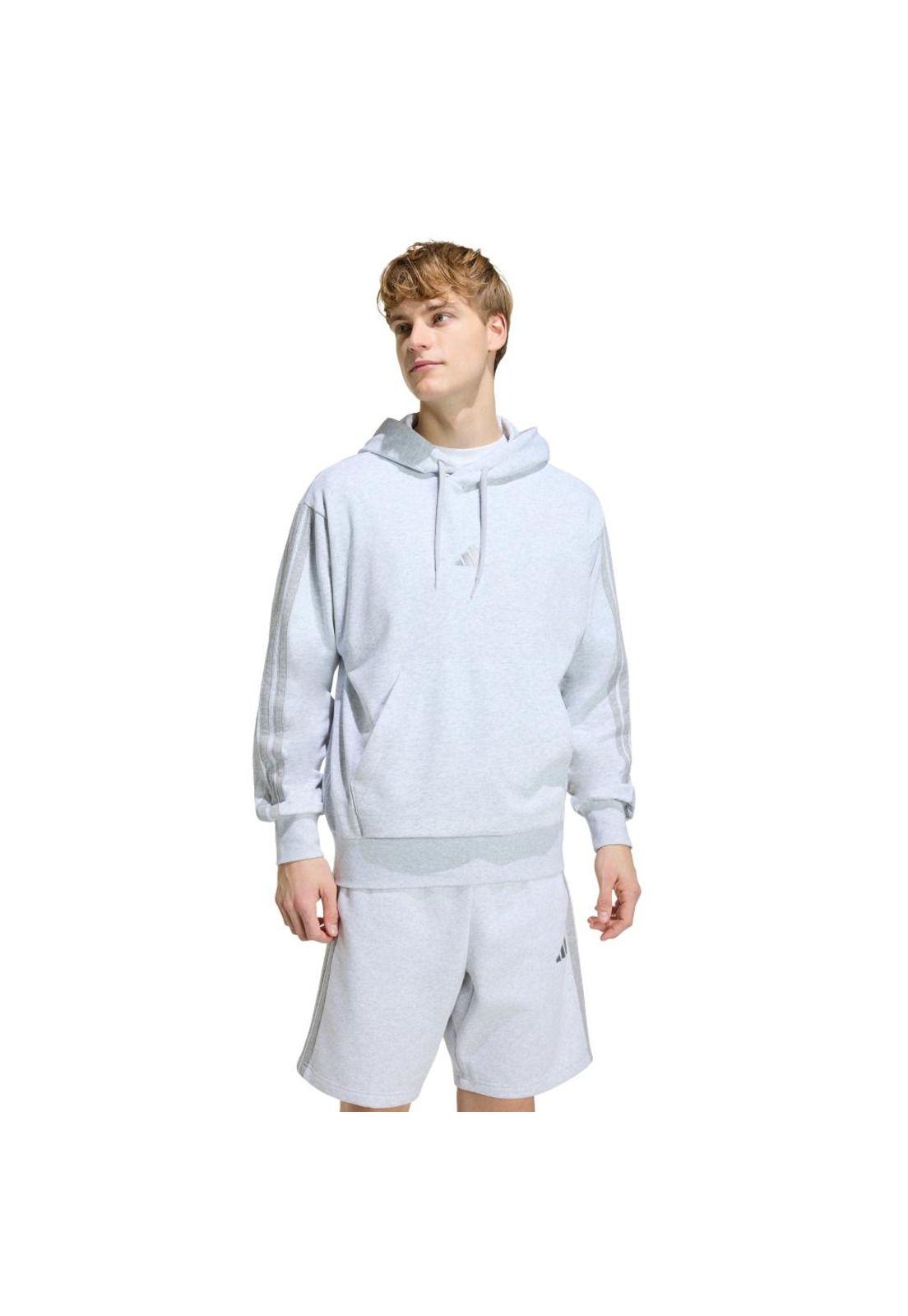 Polerón adidas con Capucha Essentials 3 Tiras Felpa Francesa-0