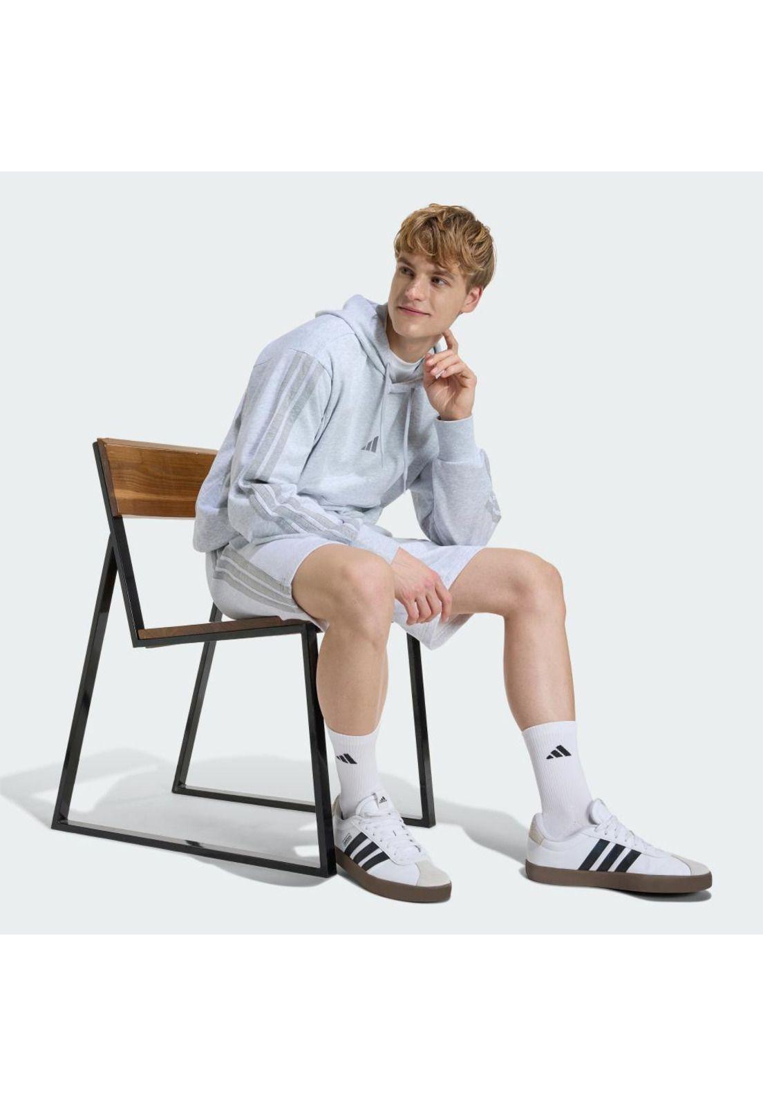 Polerón adidas con Capucha Essentials 3 Tiras Felpa Francesa-3