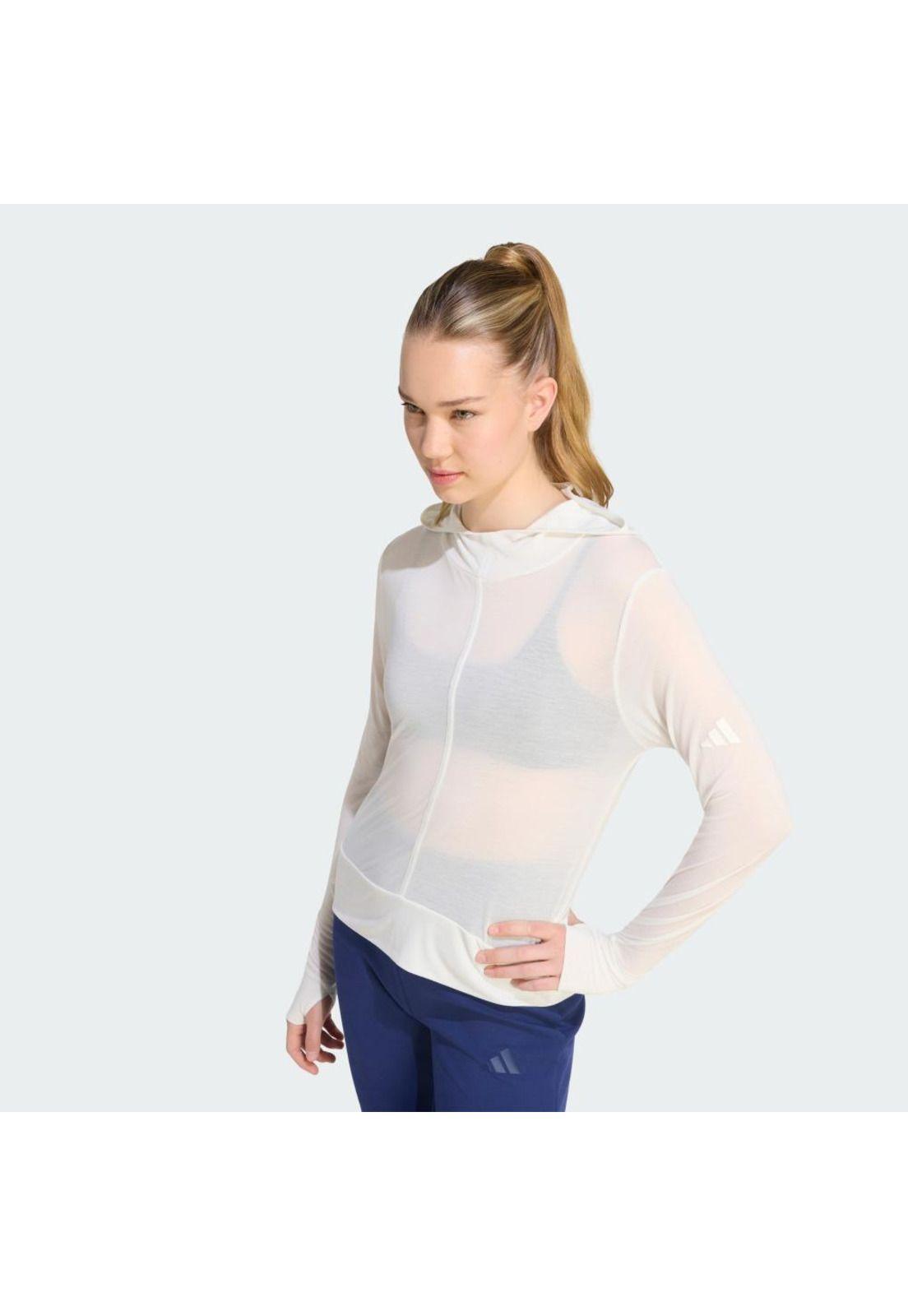 Polera adidas Mujer con Capucha Soft Lux Sheer Manga Larga-4