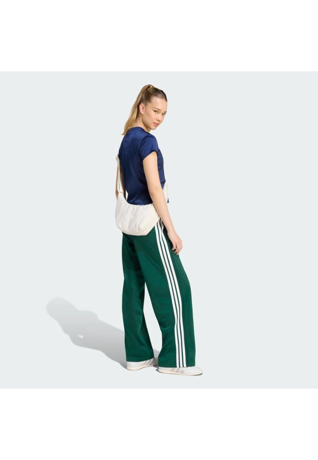Pantalón adidas Mujer Deportivo Dayready Pierna Ancha Verde-3
