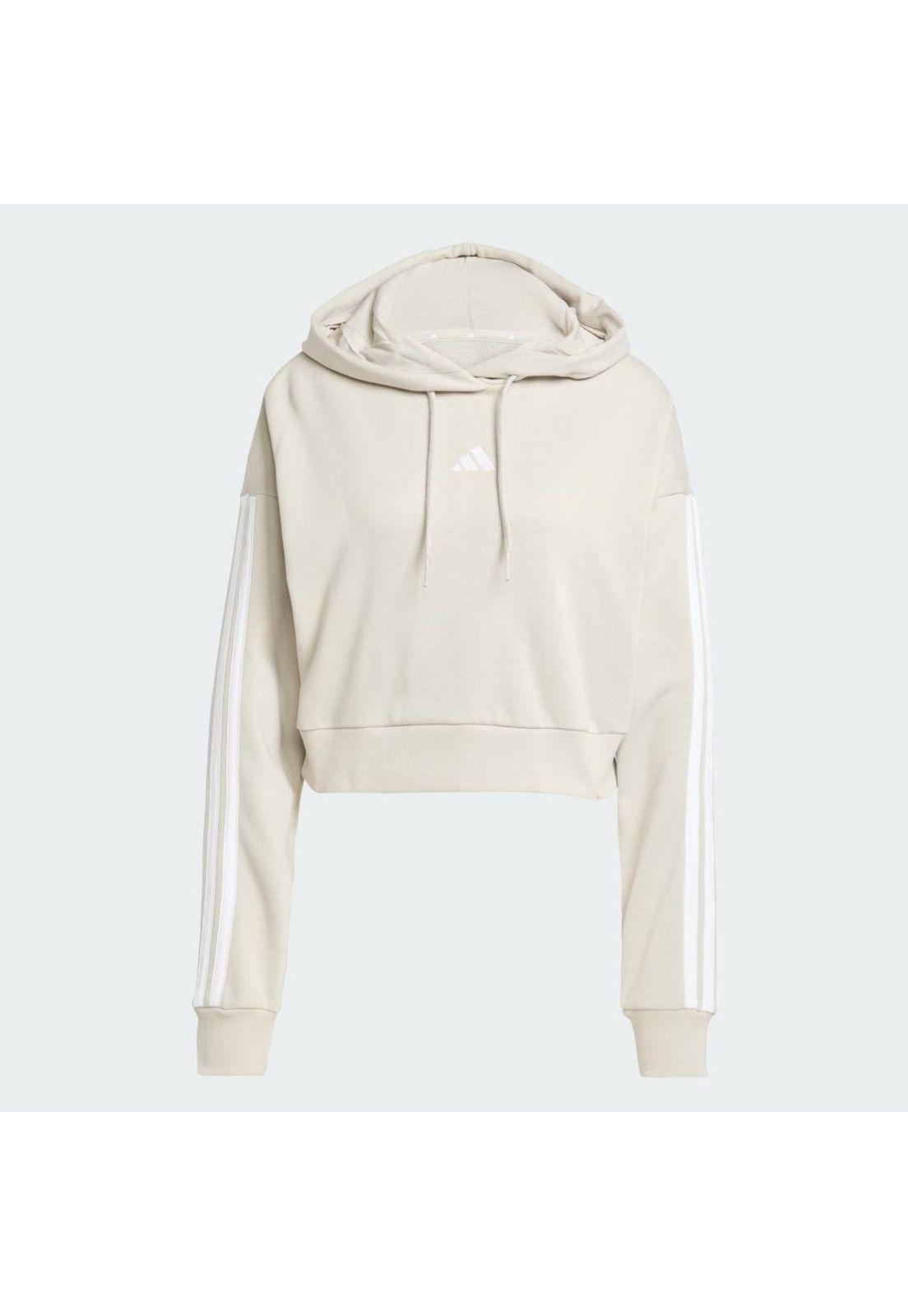 Polerón adidas Corto con Capucha Essentials 3 Tiras Felpa-1