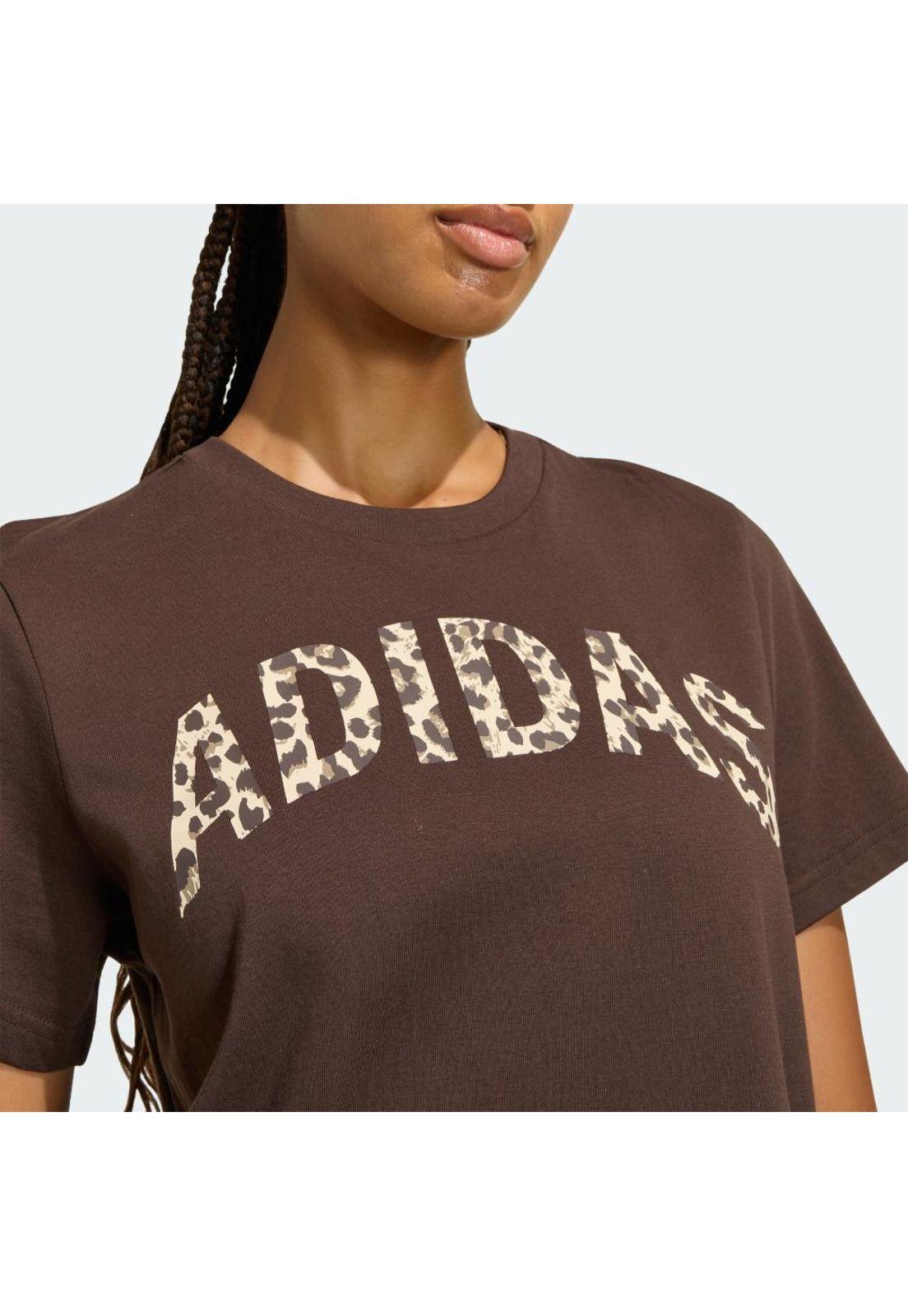 Polera adidas Mujer Estampada Animal 2 Holgada-4
