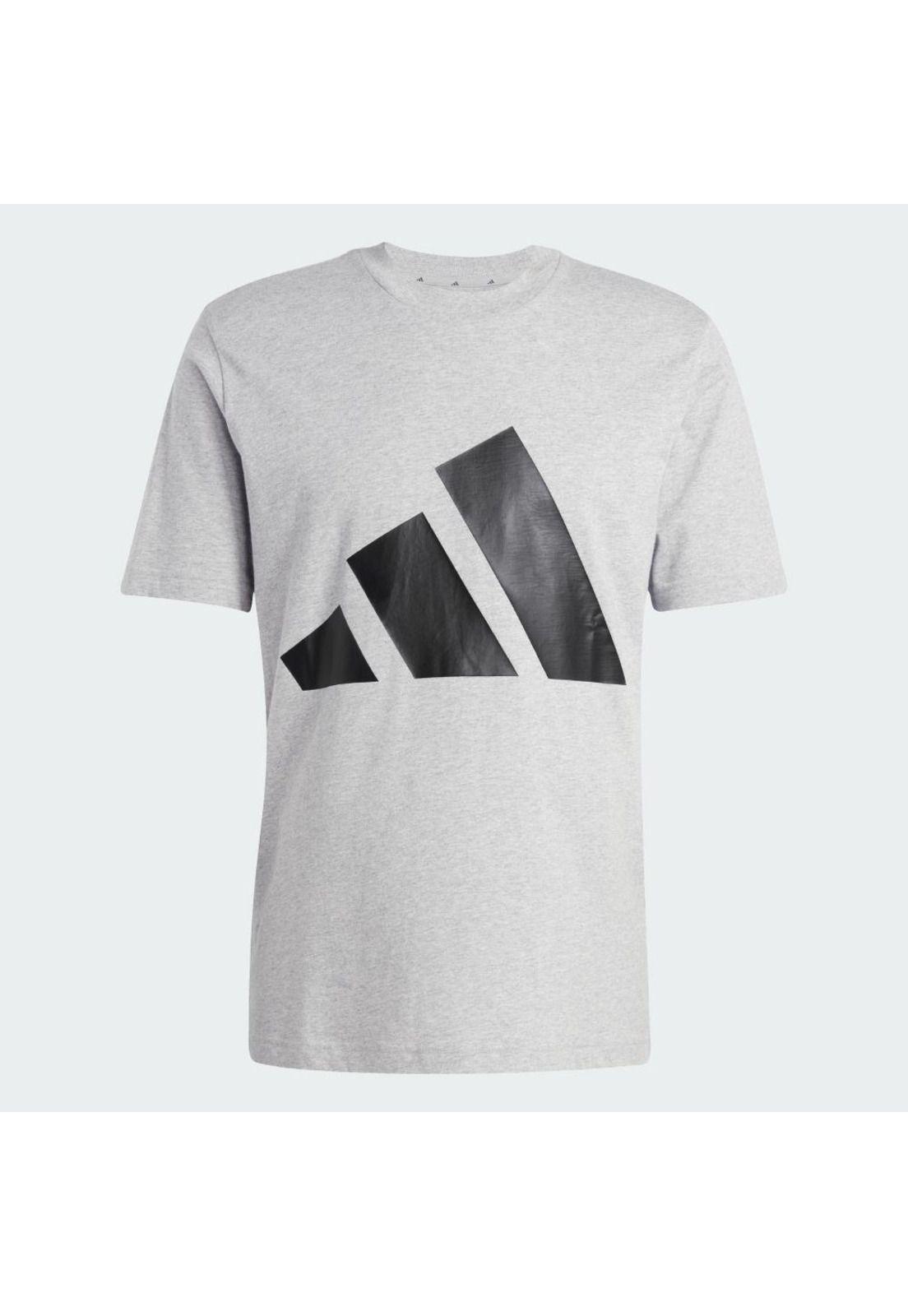 Polera adidas Hombre Essentials Logo Grande Gris-1