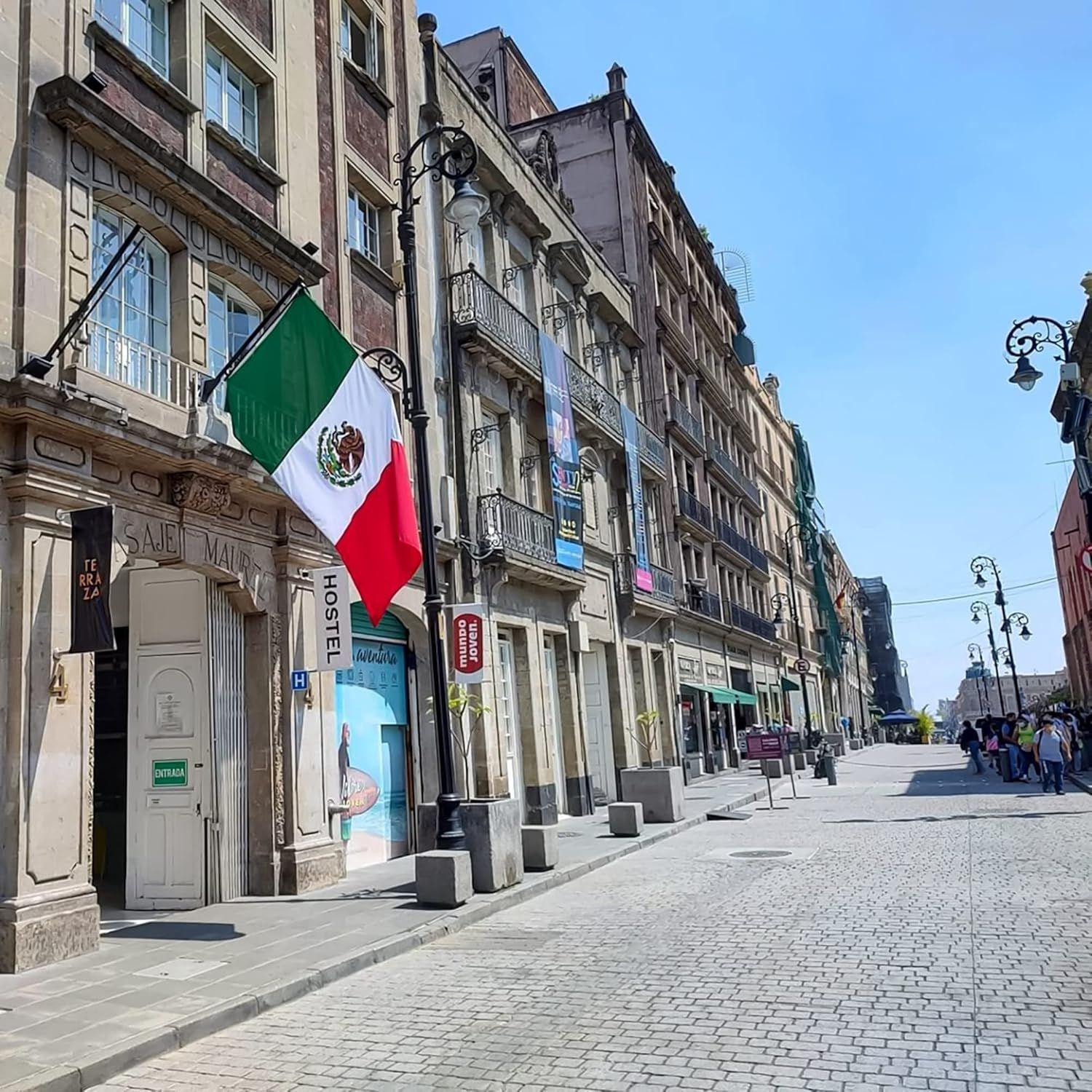 Bandera México 60x90 CM Estampada ojales metálicos-3