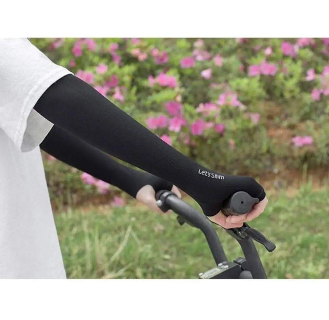 Mangas brazo deportivas elásticadas protección sol UV unisex-3