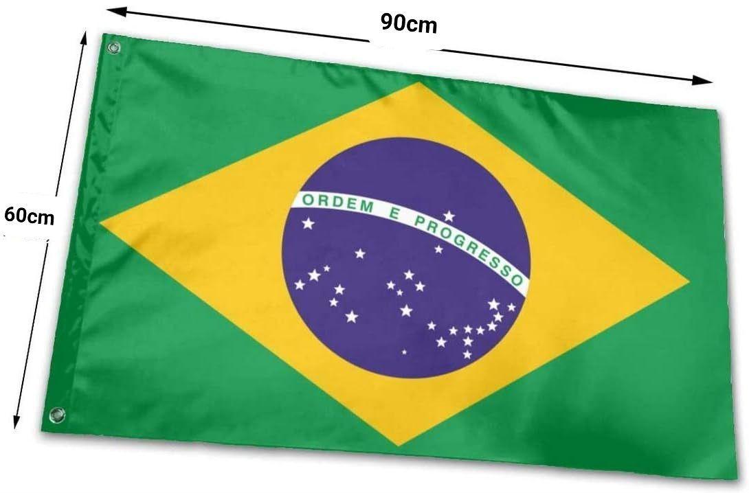 Bandera Brasil 60x90 CM Estampada ojales metálicos-2