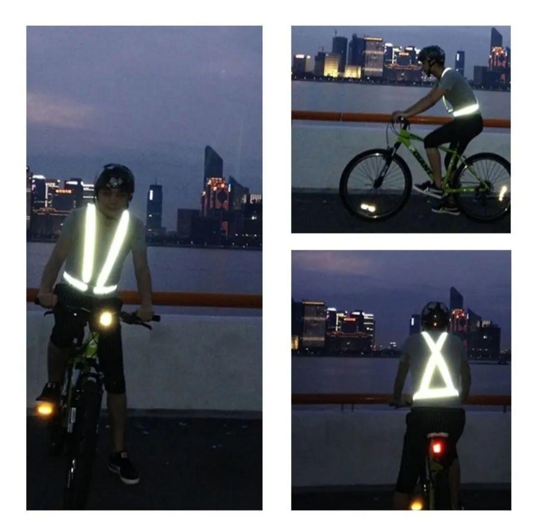 Arnés Reflectante De Seguridad Ajustable Elástico Bicicleta-4