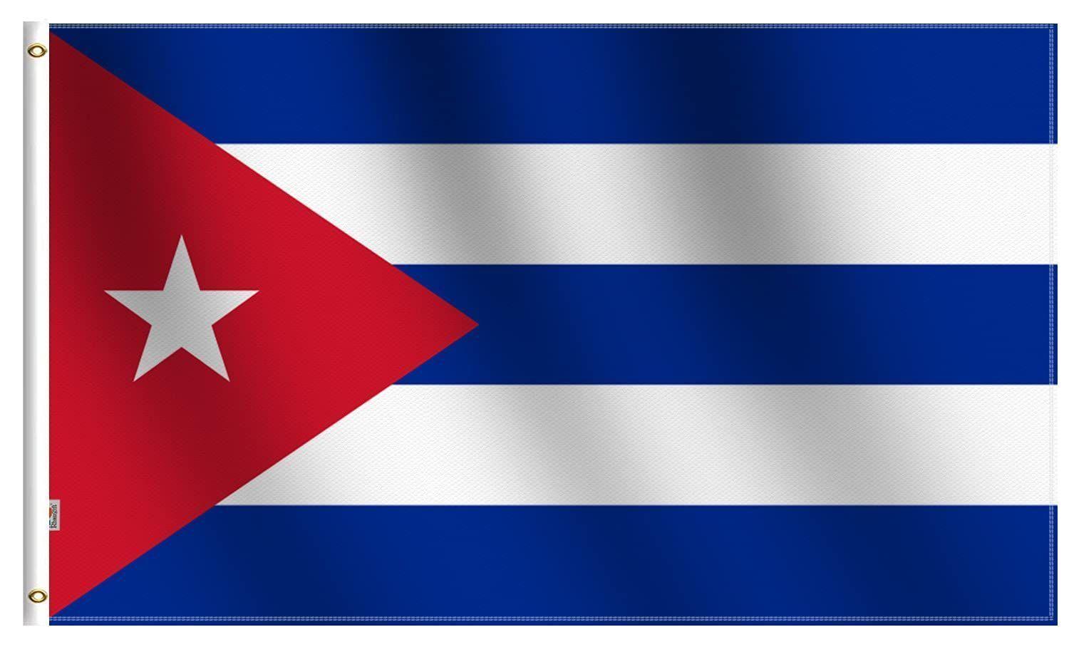Bandera Cuba 60x90 CM Estampada ojales metálicos-2
