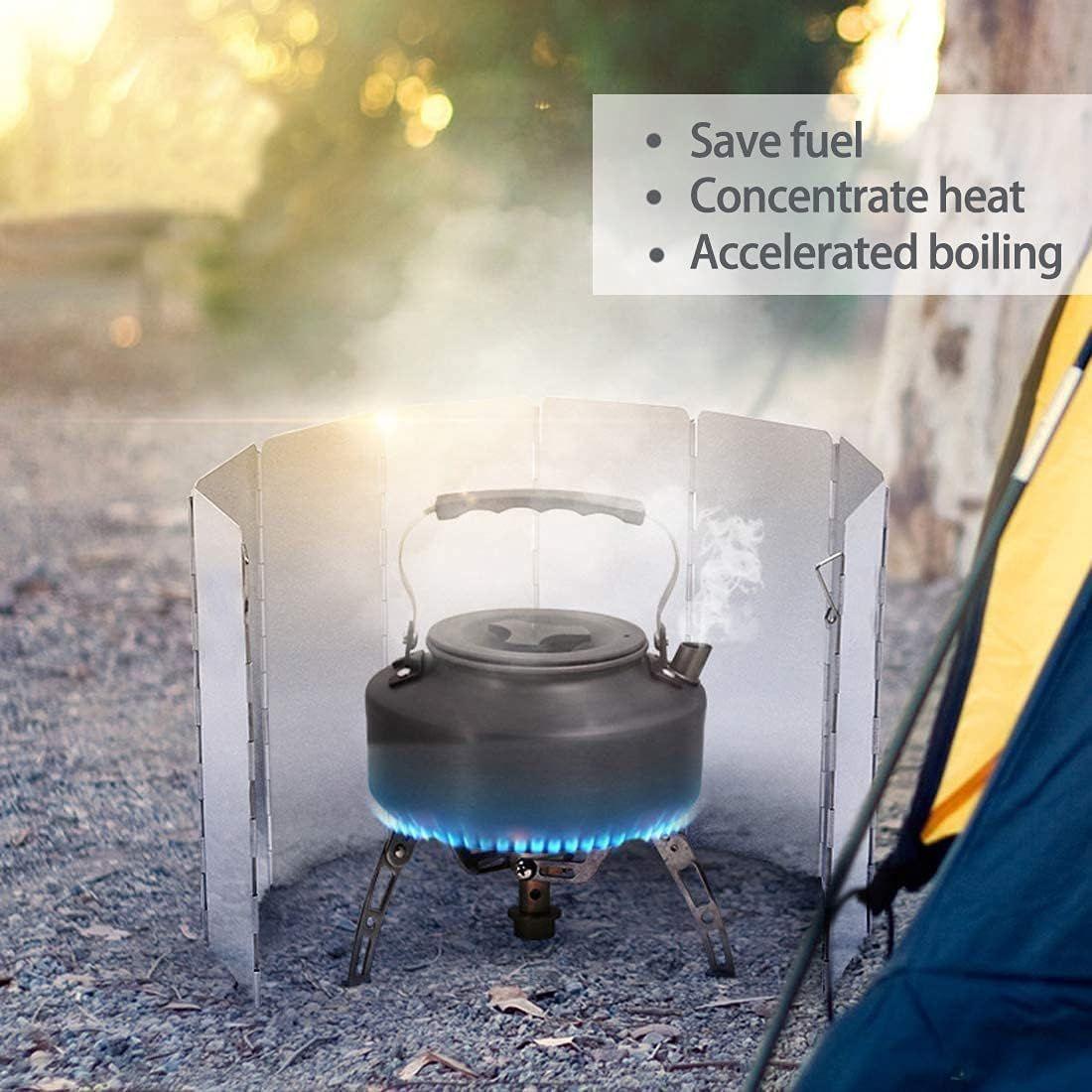 Protector De Viento Cocinilla Plegable Portatil Aluminio-4