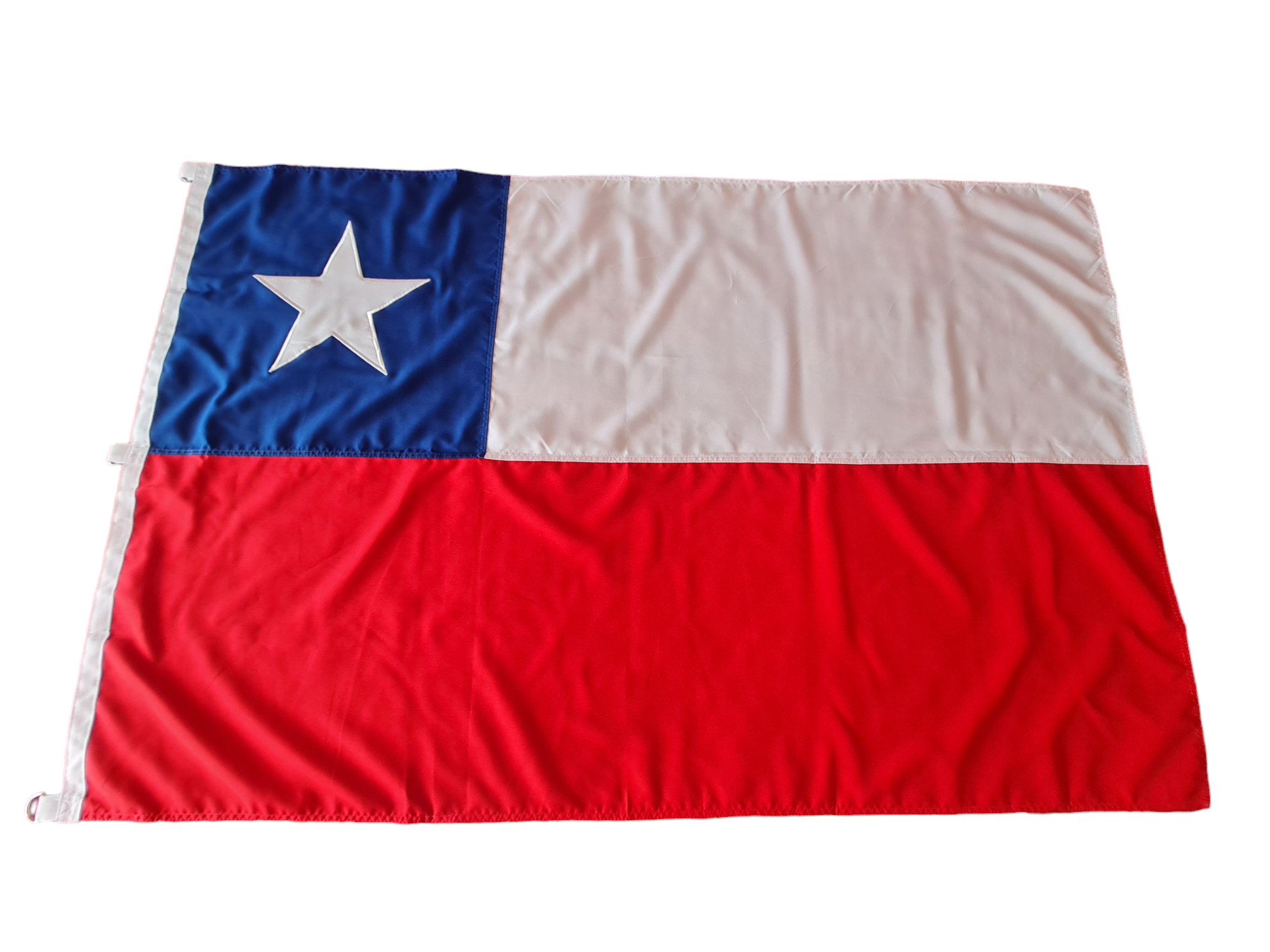 Bandera Chilena 400x600 Bordada Reforzada triple Costura  4x6-6