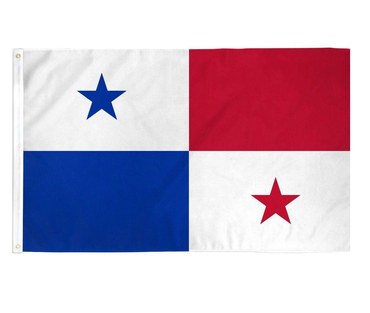Bandera Panamá 60x90 CM Estampada ojales metálicos-3