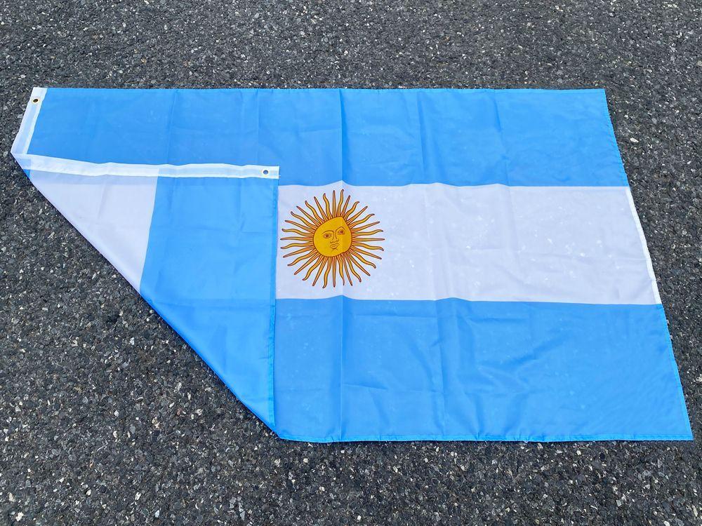 Bandera Argentina 60x90 CM Estampada ojales metálicos-3