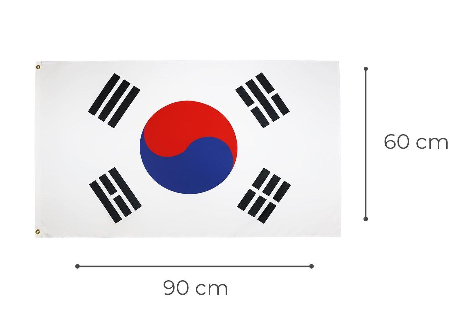 Bandera Corea Korea 60x90 CM Estampada ojales metálicos-2