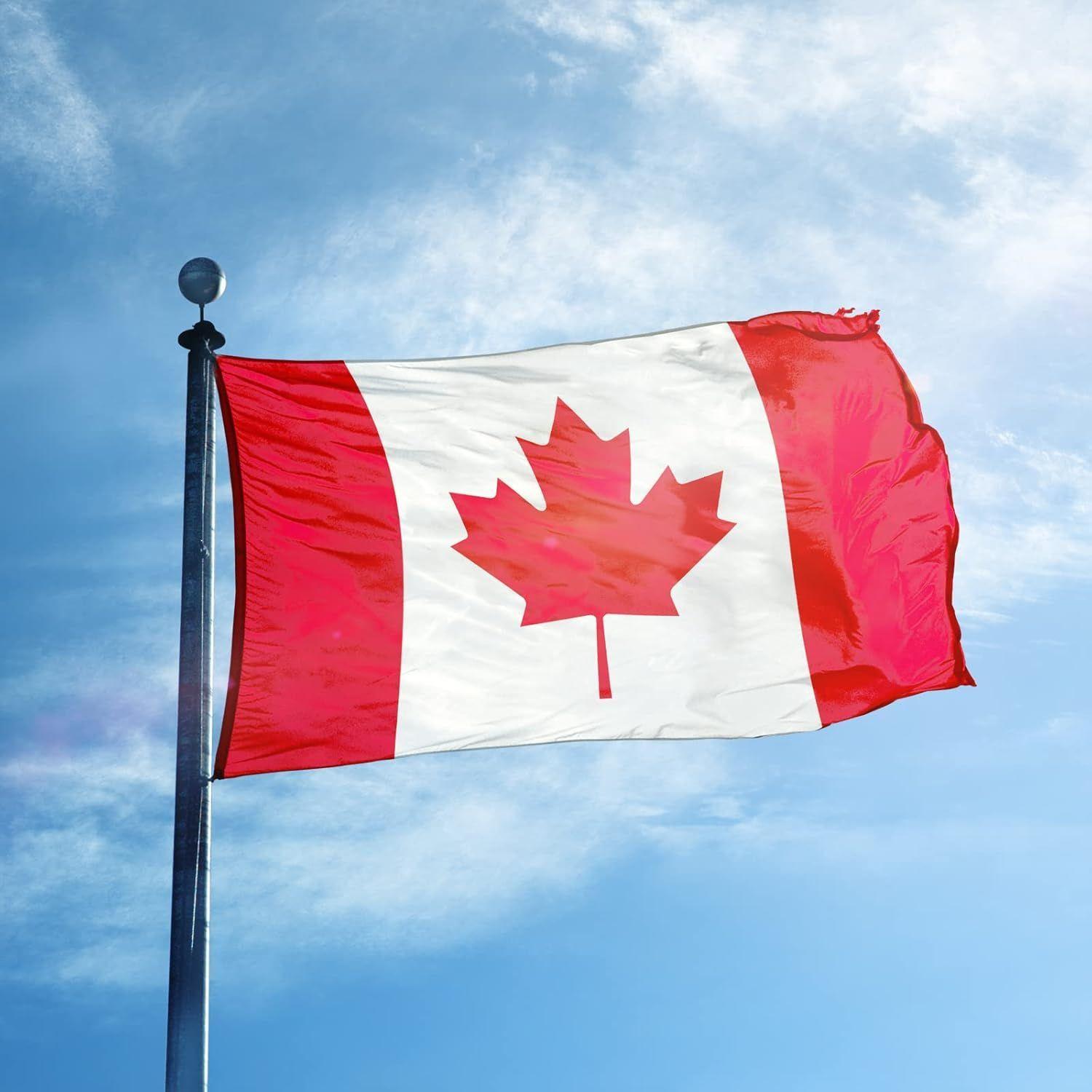 Bandera Canadá 60x90 CM Estampada ojales metálicos-3