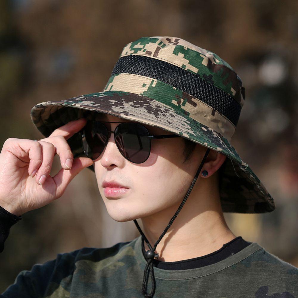 Sombrero Unisex Gorro Pescador Camuflaje Protección Solar-3