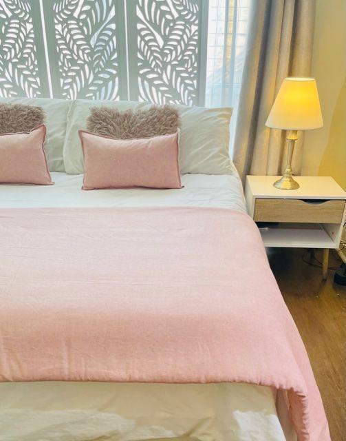 Set Piecera Lino rosado 80 x 140 +1 cojín 50 x 30 cm Antonia Paz-2