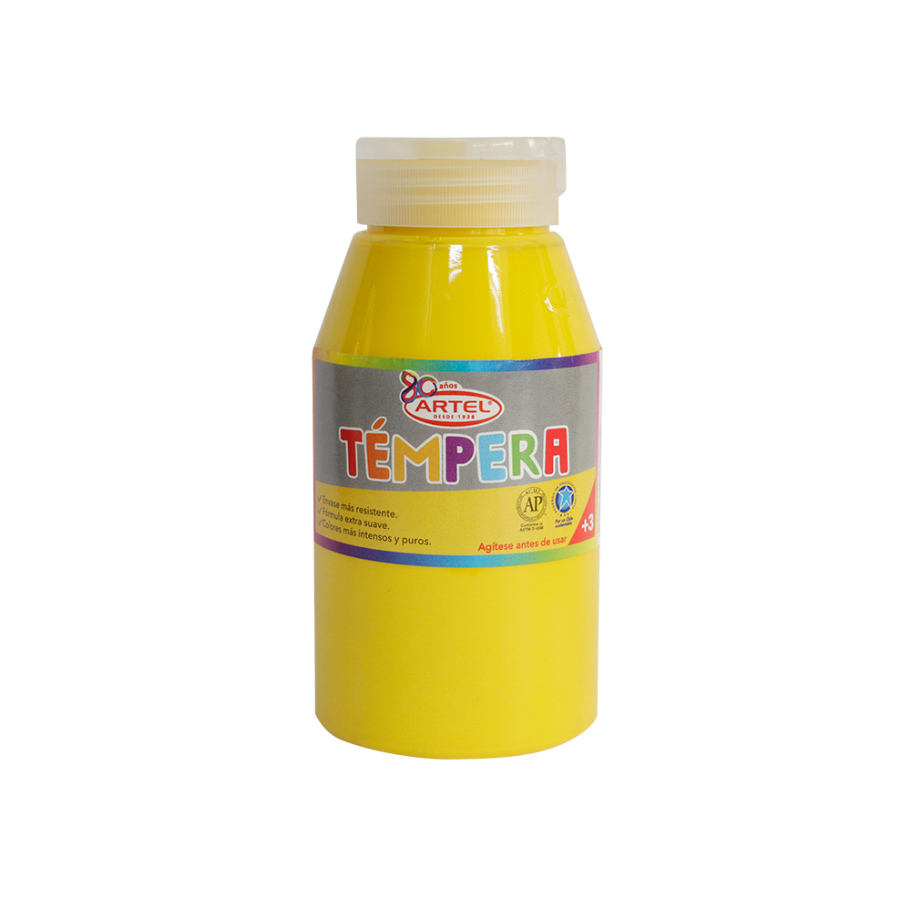 Frasco 250 ml Tempera amarillo limón 72-0
