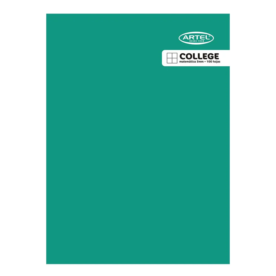 Cuaderno College Matemáticas 5mm 100 hojas ARTEL-0