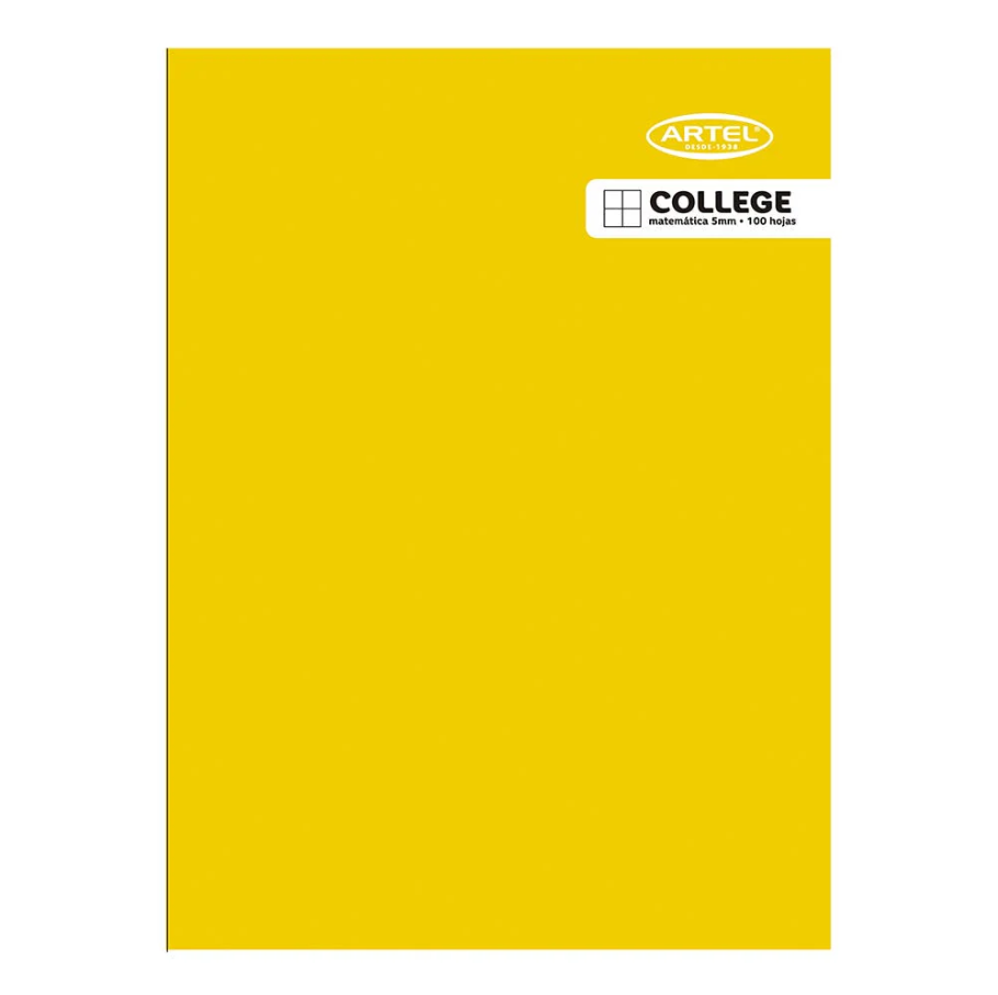 Cuaderno College Matemáticas 5mm 100 hojas ARTEL-1
