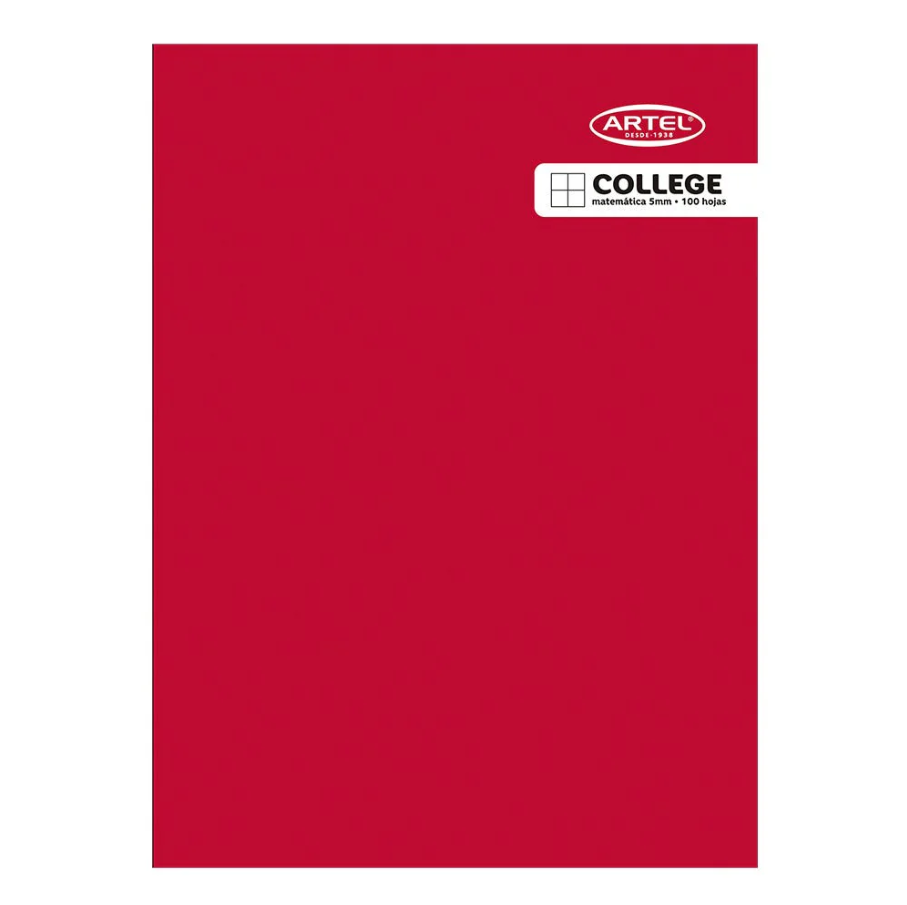 Cuaderno College Matemáticas 5mm 100 hojas ARTEL-2