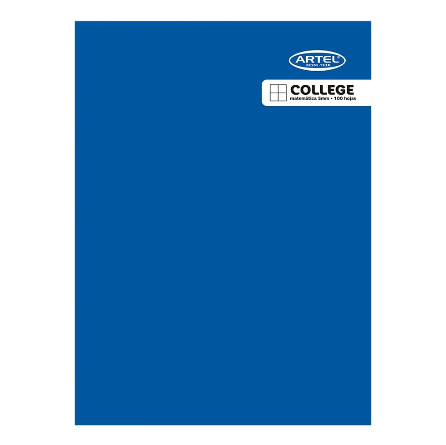 Cuaderno College Matemáticas 5mm 100 hojas ARTEL-3