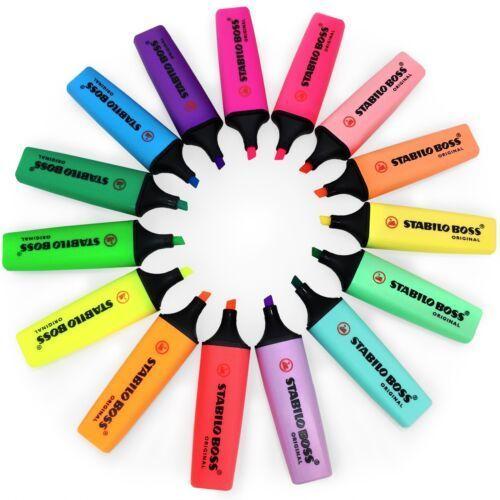 Set 15 Destacadores Stabilo Boss Neon - Pastel + Deskset-2