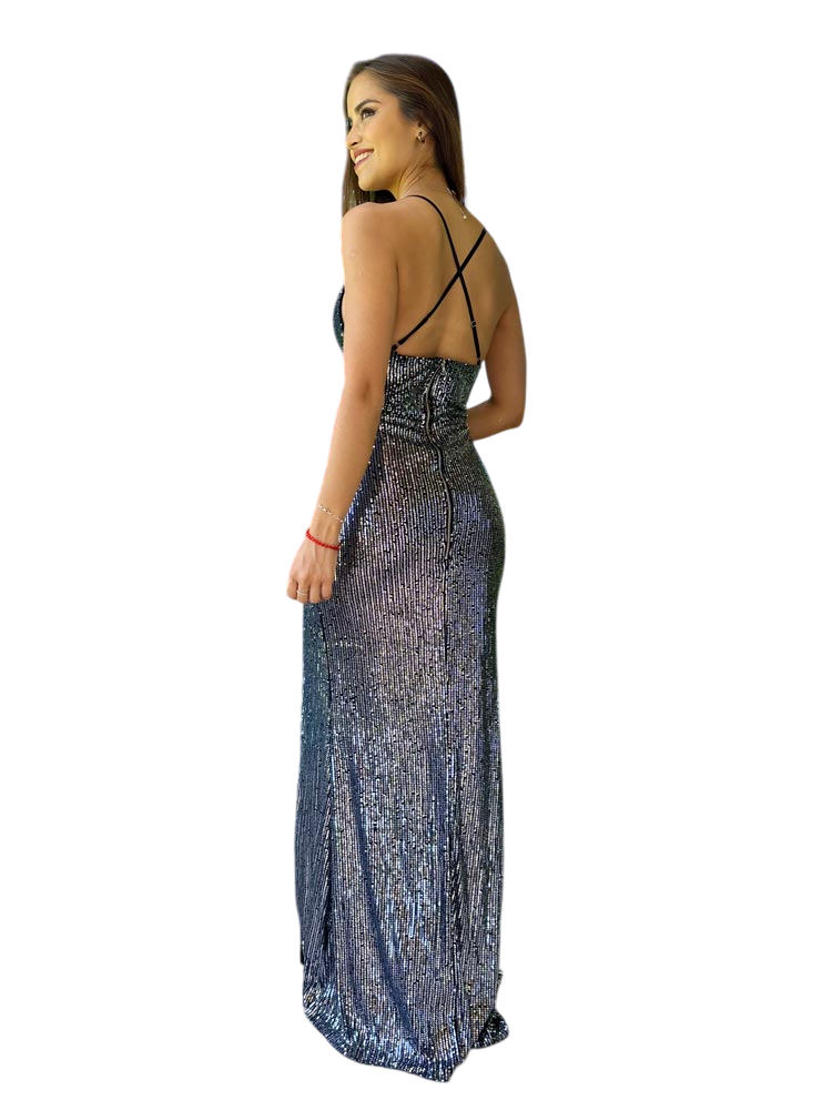 Maxi Vestido Lentejuelas Constanza - Tikva Chile-3